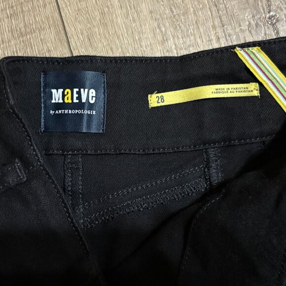 MAEVE Anthropologie Junie High Rise Slim Jeans Size 28 Black - Picture 6 of 13